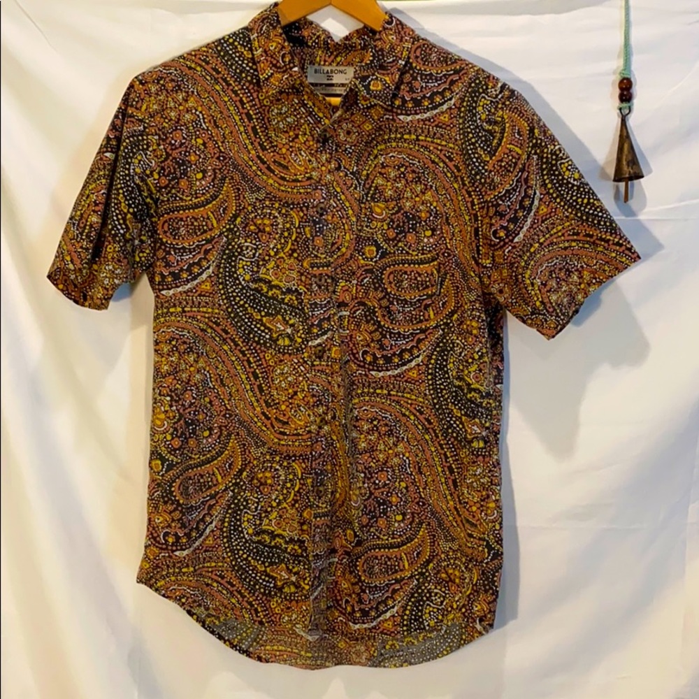 Billabong button short sleeve tailored fit stretch